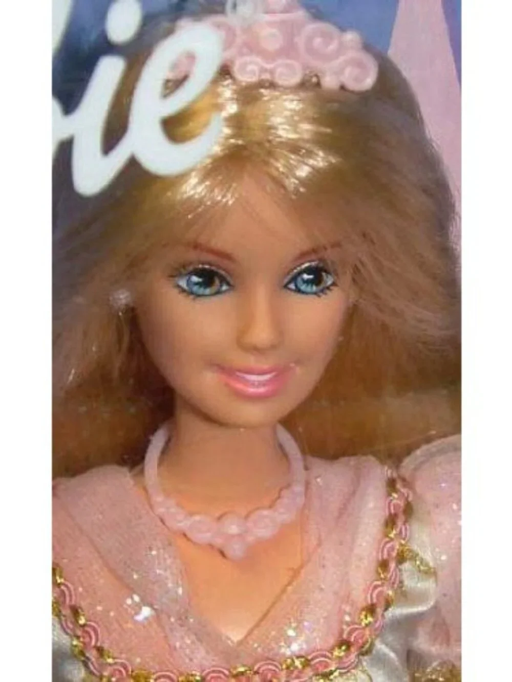 Barbie Princess Doll In Pink Gown 1999 Mattel New In Damaged Box